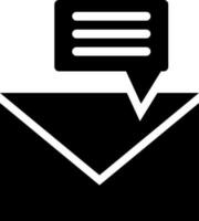 Chatting or messaging icon in Black and White color. vector