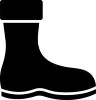 Illustration of boot glyph icon. vector