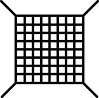Fishing net icon in Black and White color. vector