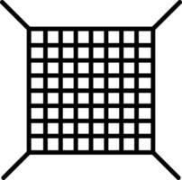 Fishing net icon in Black and White color. vector