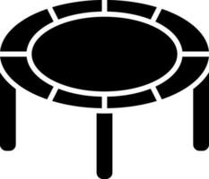 trampolín icono en negro y blanco color. vector