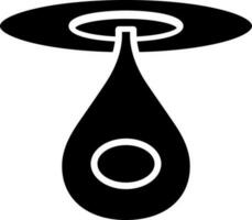 Punching bag icon in Black and White color. vector