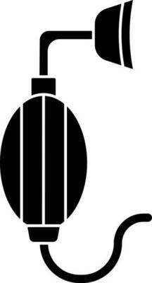 Oxygen mask icon in black and white color.