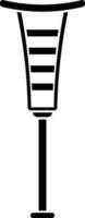 Crutch icon or symbol in Black and White color. vector