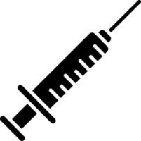 Glyph illustration of syringe icon. vector