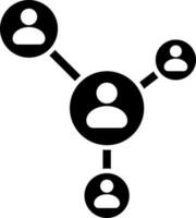 Share networking icon in Black and White color. vector