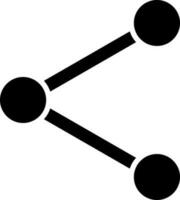 Share icon or symbol Black and White color. vector