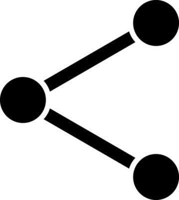 Share icon or symbol Black and White color.