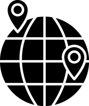 Global location pointer icon. vector
