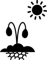 Drought icon in Black and White color. vector