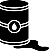 Oil spill icon in Black and White color. vector