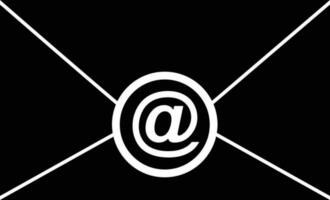 Flat mail or envelope icon or symbol. vector