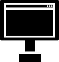 Application window open in computer icon. vector