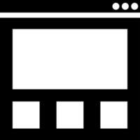 Web browser window icon or symbol. vector