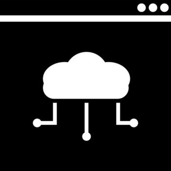 Illustration of cloud computing icon. vector