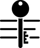 Keywords icon or symbol in Black and White color. vector