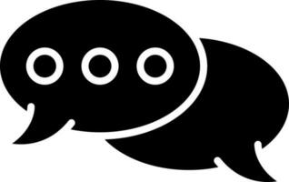 Speech bubble or chat icon in Black and White color. vector