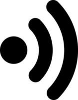 Wifi icono o símbolo en negro color. vector
