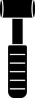 Glyph icon or symbol of hammer in Black and White color. vector