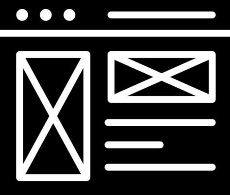 Flat illustration of browser icon in glyph style.