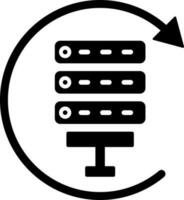 Data backup or reload storage server icon. vector