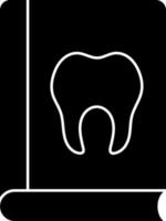 Black and White dentist book in flat style. vector