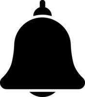 aislado campana icono o símbolo en negro color. vector