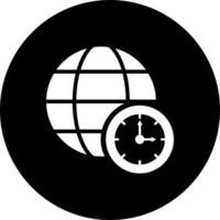 Internet time icon in Black and White color. vector