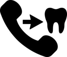 Dentist calling icon in flat style. vector