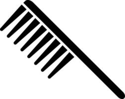 ilustración de peine icono en negro y blanco color. vector