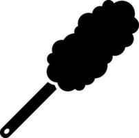 Black and White illustration of feather duster icon. vector