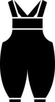 Vector illustration of dungaree pant icon.