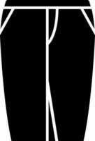ilustración de pantalones o pantalón glifo icono. vector