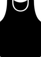 Tank top or undershirt icon in black color. vector