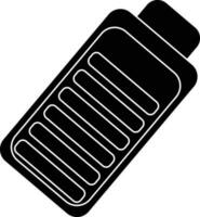 Black and White battery in flat style. vector