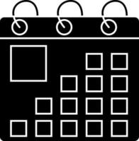 Calendar or organizer icon in flat style. vector