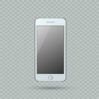 Illustration of smartphone on transparent background. vector