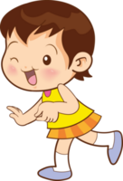 cute little children girl or kids cartoon character png