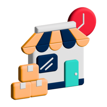 mercado. compras conectados ícone conjunto - 3d render ícone png