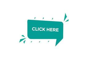 click here vectors, sign, level bubble speech click here vector