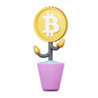 bitcoin 3d ícone pacote png