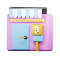 bitcoin 3d icono paquete png