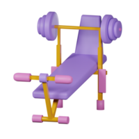 gimnasio equipo 3d icono paquete png