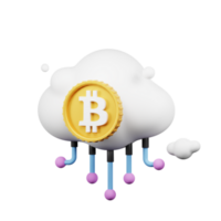 bitcoin 3d icono paquete png