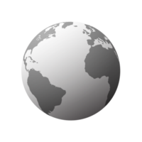 3d planet earth icon. globe icon illustration png