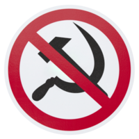 não comunista placa png