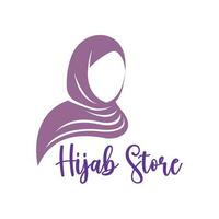 hijab Tienda logo vector para mujer