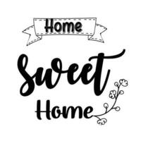 Home sweet home decoration vector