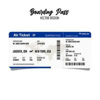 Airlines ticket design template vector