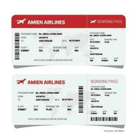 Airlines ticket design template vector